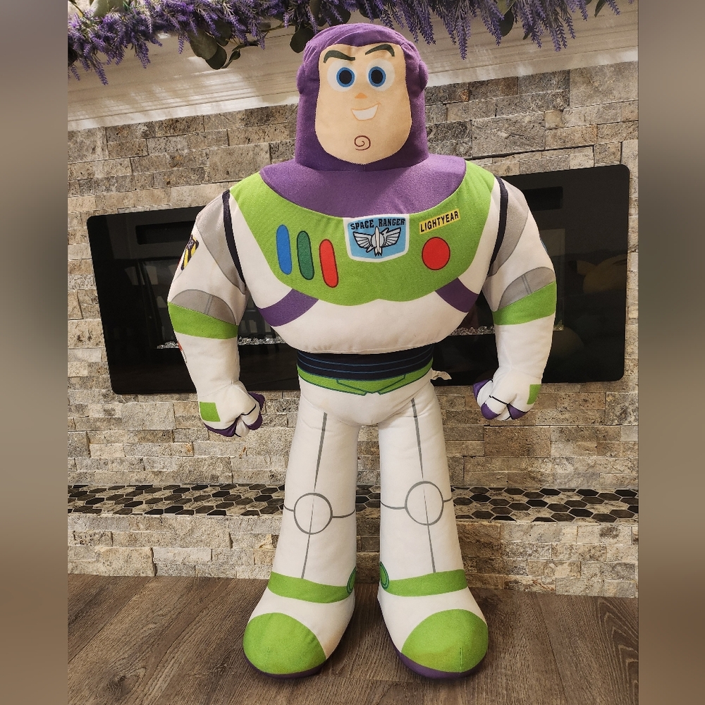 Mattel Buzz Lightyear Plush with Purple and Green Accents